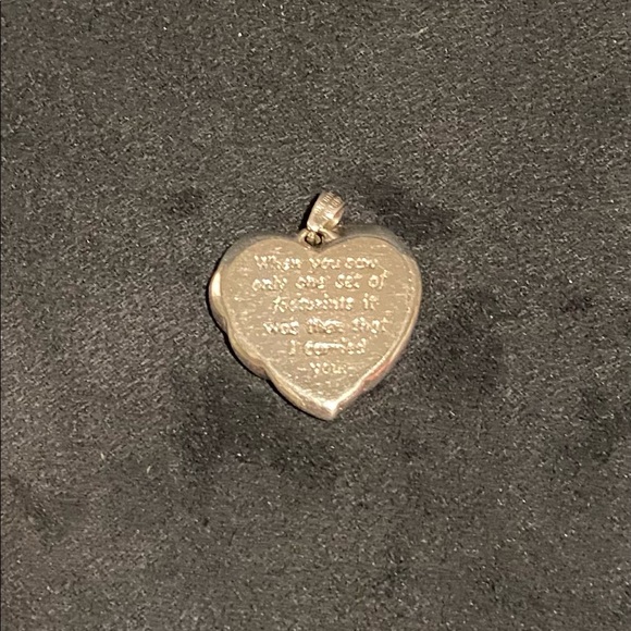 “Footprints in the sand” sterling silver pendant - Picture 2 of 3